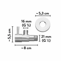 Baliv Handwaschbecken-Set 36 Cm Weiß Mit Armatur -Badezimmerbedarf Geschäft 006947068067 VM04 270721 L