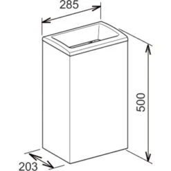 Keuco Mülleimer Collection Moll 12788 Wandhängend Chrom Finish/Weiß -Badezimmerbedarf Geschäft 016 4123 kev d 12788170000