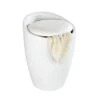 Wenko Hocker Candy White Matt Mit Wäschesack Kunststoff (ABS) 36 X 50.5 X 36 Cm -Badezimmerbedarf Geschäft 02002 sb freisteller de 01