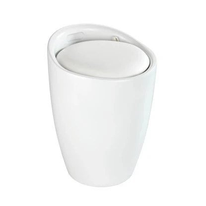 Wenko Hocker Candy White Matt Mit Wäschesack Kunststoff (ABS) 36 X 50.5 X 36 Cm 4 Wenko Hocker Candy White Matt Mit Wäschesack Kunststoff (ABS) 36 X 50.5 X 36 Cm – Bild 2