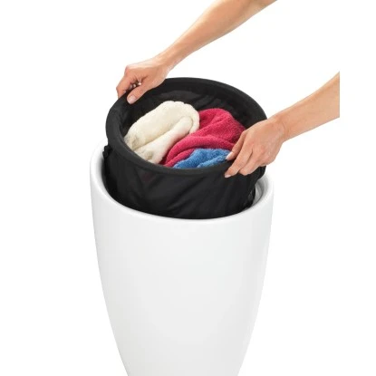 Wenko Hocker Candy White Matt Mit Wäschesack Kunststoff (ABS) 36 X 50.5 X 36 Cm 5 Wenko Hocker Candy White Matt Mit Wäschesack Kunststoff (ABS) 36 X 50.5 X 36 Cm – Bild 3