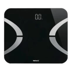 Wenko Analysewaage LEDBluetooth Glas 30 X 2.1 X 26 Cm Schwarz -Badezimmerbedarf Geschäft 02828 sb freisteller de 01