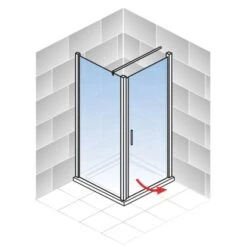 Schulte ExpressPlus Drehtür Inkl. Seitenwand AlexaStyle2.0 80 X 80 X 192 Cm -Badezimmerbedarf Geschäft 060991064142 2053 064142 5