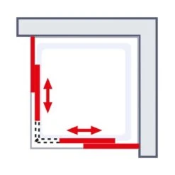 Schulte ExpressPlus Eckeinstieg Variabel Sunny80-90 X 80-90 X 180 Cm 4-teilig -Badezimmerbedarf Geschäft 060991064715 2053 064715 6