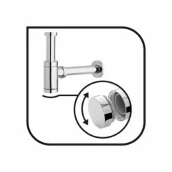 Baliv Handwaschbecken-Set 36 Cm Weiß Mit Armatur -Badezimmerbedarf Geschäft 06947068067 WEB03 270721 L