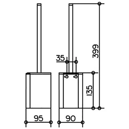 Keuco WC-Bürstengarnitur Plan Schwarz Verchromt 4 Keuco WC-Bürstengarnitur Plan Schwarz Verchromt – Bild 2