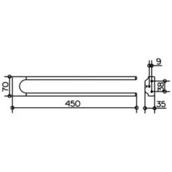 Keuco Handtuchhalter Collection Moll2-armig Verchromt -Badezimmerbedarf Geschäft 109833 4123 2