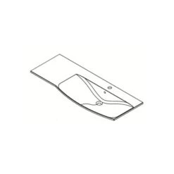 Fackelmann Waschbecken 115 Cm Lugano Rechts Weiß -Badezimmerbedarf Geschäft 111044 fackelmann lugano 1