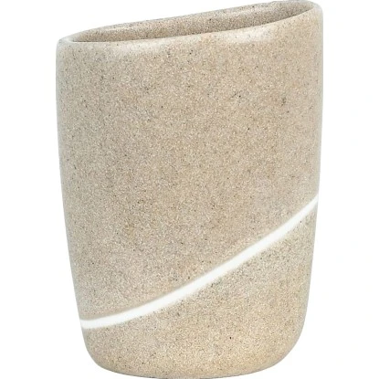 Spirella Zahnputzbecher Etna Sand 3 Spirella Zahnputzbecher Etna Sand