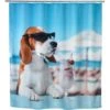Wenko Polyester Duschvorhang Cool Dog 180 Cm X 200 Cm