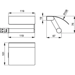 Ideal Standard Papierrollenhalter Connect Chrom -Badezimmerbedarf Geschäft 189155 3049 5