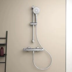 Ideal Standard Duschsystem Ceratherm T50 Aufputz Brausestange 600 Mm Chrom -Badezimmerbedarf Geschäft 189290 3049 6