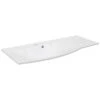 Fackelmann Waschbecken 115 Cm Lugano Links Weiß -Badezimmerbedarf Geschäft 208951 3254 Gussbecken 2