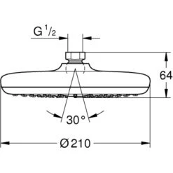 Grohe QuickFix Kopfbrause Vitalio Start 210 -Badezimmerbedarf Geschäft 210 kopfbrause mazeichnung