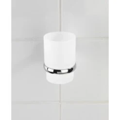 Wenko Zahnputzbecher Cuba Inkl. Halterung Chrom-Weiß -Badezimmerbedarf Geschäft 22167100 sb ambiente de 03