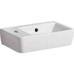 Geberit Handwaschbecken Renova Compact40 Cm Weiß Hahnloch Links