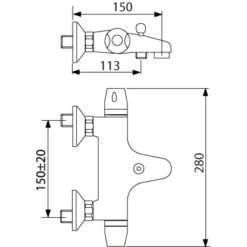 Sanitop-Wingenroth Thermostatarmatur Sopotherm Für Wanne Chrom -Badezimmerbedarf Geschäft 270582 3711 2