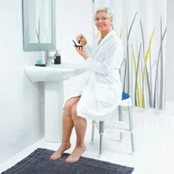 Ridder Badhocker Blau-Weiß Höhenverstellbar Rotierend -Badezimmerbedarf Geschäft 296130 4213 Hocker 6