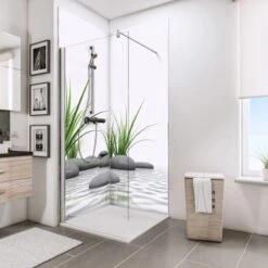 Schulte ExpressPlus Duschrückwand DecoDesign "Zen Steine & Gras" 210 X 90 Cm -Badezimmerbedarf Geschäft 32020 2053 4060991036682 7