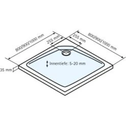 Schulte ExpressPlus Duschwanne Quadrat Extraflach Alpinweiß 90 X 90 Cm -Badezimmerbedarf Geschäft 32020 2053 4060991037030 5