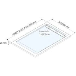 Schulte ExpressPlus Duschwanne Mit Rinne Extraflach 80x120cm -Badezimmerbedarf Geschäft 32020 2053 4060991037146 5