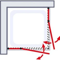 Schulte ExpressPlus Eckeinstieg 4-tlg. AlexaStyle2.0 Alunatur 80x80x192cm -Badezimmerbedarf Geschäft 32020 2053 4060991037672 6