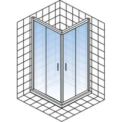 Schulte ExpressPlus Eckeinstieg 4-tlg. Kristall/Trend Chromoptik 90x90x185cm 11 Schulte ExpressPlus Eckeinstieg 4-tlg. Kristall/Trend Chromoptik 90x90x185cm -Badezimmerbedarf Geschäft 32020 2053 4060991038174 5