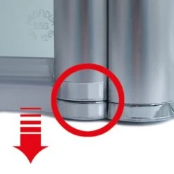 Schulte ExpressPlus Drehtür In Nische Garant Chromoptik Links 200x80cm -Badezimmerbedarf Geschäft 3342 2053 HebSenk Profil 1 3