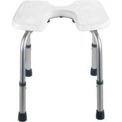 Wenko Duschhocker Mit Hygieneausschnitten Secura Weiß Höhenverstellbar -Badezimmerbedarf Geschäft 36789 sb freisteller de 06