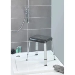 Wenko Duschhocker Secura Premium Anthrazit Höhenverstellbar -Badezimmerbedarf Geschäft 38251133 sb ambiente de 05