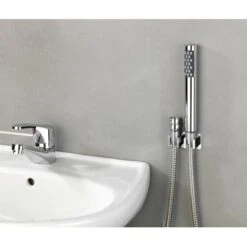 Wenko Waschbeckenbrause Mit Duo Haken Edelstahl 170 X 2.7 X 2.7 Cm Silber Glänze -Badezimmerbedarf Geschäft 38264874 sb ambiente de 03