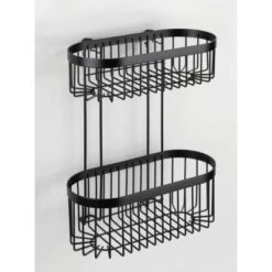 Wenko Wandregal 2 Etagen Classic Plus BlackStahl 26,5 X 33 X 14,5 Cm Schwarz -Badezimmerbedarf Geschäft 38269039 sb ambiente de 02