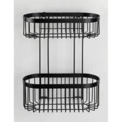 Wenko Wandregal 2 Etagen Classic Plus BlackStahl 26,5 X 33 X 14,5 Cm Schwarz -Badezimmerbedarf Geschäft 38269039 sb ambiente de 03