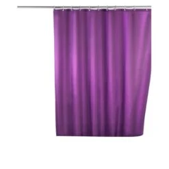 Wenko Anti-Schimmel Duschvorhang Uni 180 Cm X 200 Cm Lila
