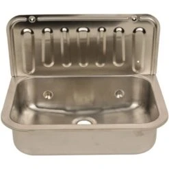 Sanitop-Wingenroth Ausgussbecken Edelstahl 50 Cm Chrom 12 Sanitop-Wingenroth Ausgussbecken Edelstahl 50 Cm Chrom -Badezimmerbedarf Geschäft 4006596042161 2177 3