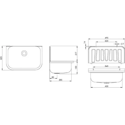 Sanitop-Wingenroth Ausgussbecken Edelstahl 50 Cm Chrom 10 Sanitop-Wingenroth Ausgussbecken Edelstahl 50 Cm Chrom – Bild 8