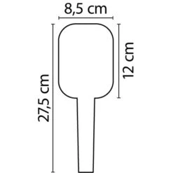 AquaSu Eckige Handbrause Tela Mit 3 Strahlarten Chrom -Badezimmerbedarf Geschäft 4006596721660 721660 47