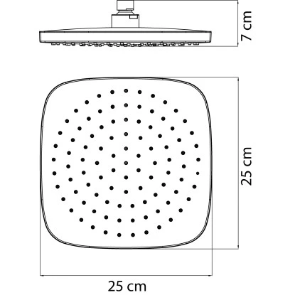 AquaSu Kopfbrause Olivia Eckig 25 X 25 Cm Chrom 5 AquaSu Kopfbrause Olivia Eckig 25 X 25 Cm Chrom – Bild 3