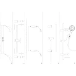 AquaSu Duschstangen-Set Luba Mit Handbrause Und Schlauch Chrom -Badezimmerbedarf Geschäft 4006596722896 722896 87