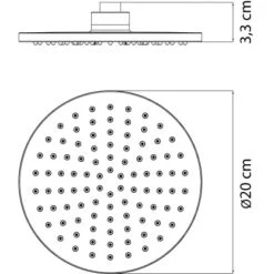 AquaSu Kopfbrause Oratio Ø 20 Cm Chrom -Badezimmerbedarf Geschäft 4006596724319 724319 47