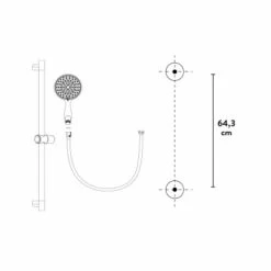 Baliv Duschbrause-Set DBS-60.30 Verchromt -Badezimmerbedarf Geschäft 4007873313011 WEB01 260521