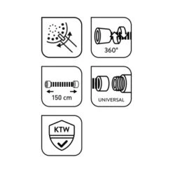 Baliv Duschbrause-Set DBS-60.30 Verchromt -Badezimmerbedarf Geschäft 4007873313011 WEB03 260521
