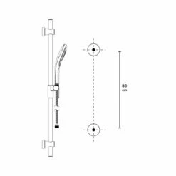 Baliv Duschbrause-Set DBS-90.60 Verchromt -Badezimmerbedarf Geschäft 4007873313042 WEB01 260521
