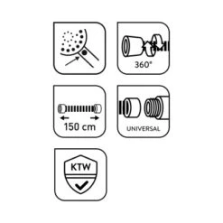 Baliv Duschbrause-Set DBS-90.60 Verchromt -Badezimmerbedarf Geschäft 4007873313042 WEB03 260521