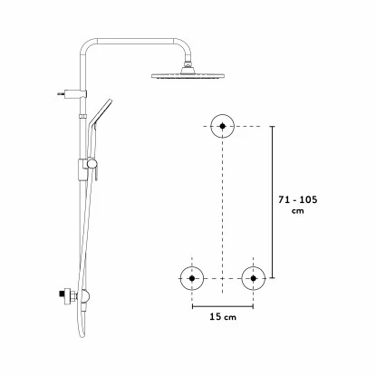 Baliv Überkopfbrause-Set KBS-22.21 Edelstahloptik 10 Baliv Überkopfbrause-Set KBS-22.21 Edelstahloptik – Bild 8
