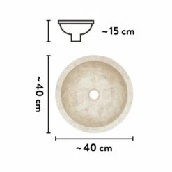 Baliv Aufsatzwaschbecken WBA-7040 Ø 40 Cm 15 Baliv Aufsatzwaschbecken WBA-7040 Ø 40 Cm -Badezimmerbedarf Geschäft 4007873411496 VM01 170621