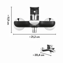 Baliv Wannenarmatur WA-5071 Schwarz-Chrom -Badezimmerbedarf Geschäft 4007874111715 VM01 260521