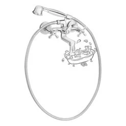 Baliv Wannenarmatur WA-5040 Verchromt -Badezimmerbedarf Geschäft 4007874117045 S03 120918