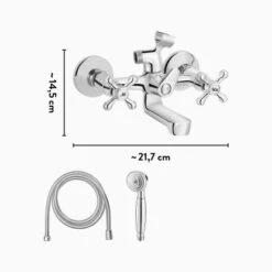 Baliv Wannenarmatur WA-5040 Verchromt -Badezimmerbedarf Geschäft 4007874117045 VM01 260521
