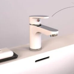 Schütte Waschbeckenarmatur Alaska Chrom-Weiß -Badezimmerbedarf Geschäft 4008431347103 2759 3